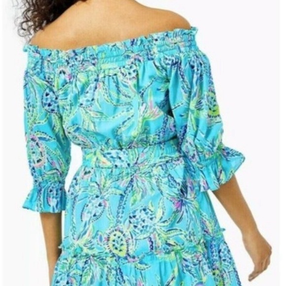 NWT Lilly Pulitzer Louisa Off the Shoulder Dress XL - Picture 3 of 6